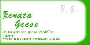 renata gecse business card